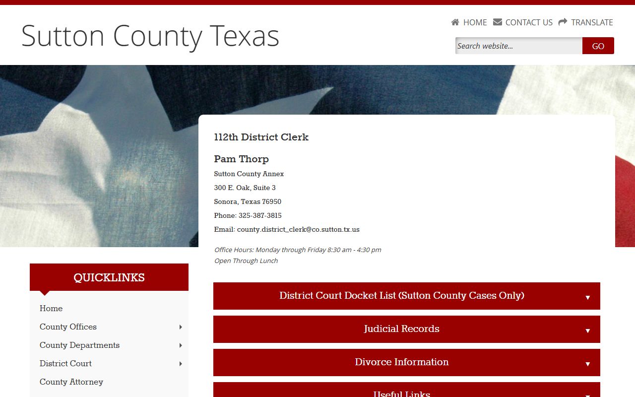 Sutton County District Clerk court records after arrest request path